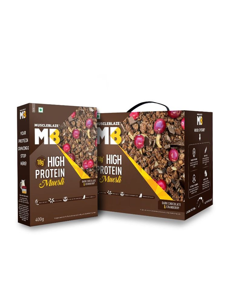 MuscleBlaze High Protein Muesli, Dark Chocolate & Cranberry-picture-28