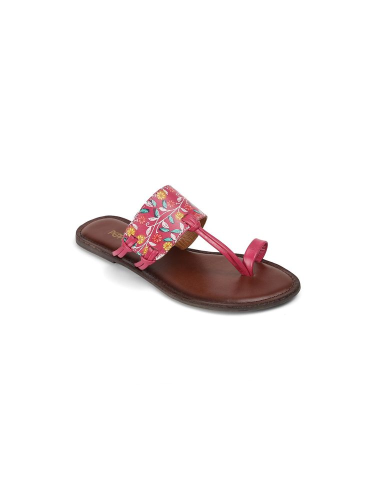 PEPPER Pink Kolhapuri Flats-picture-11