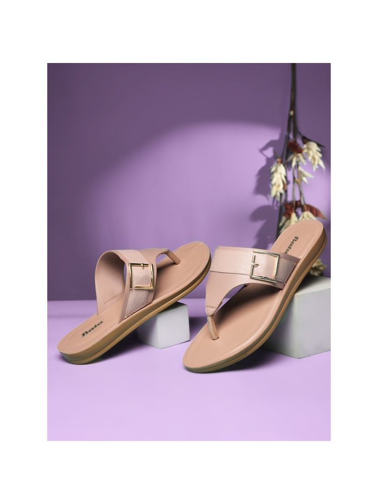 Bata Women Pink Comfortable Sandals-image-7