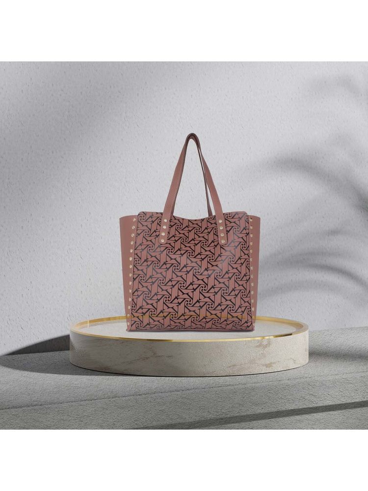 Yelloe Printed Bag In Bag Tote-image-8