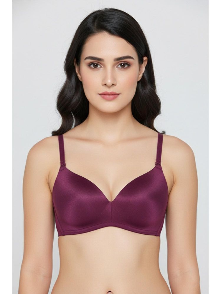 Zivame Purple At Work Padded Non Wired 3/4Th Coverage T-Shirt Bra-picture-20