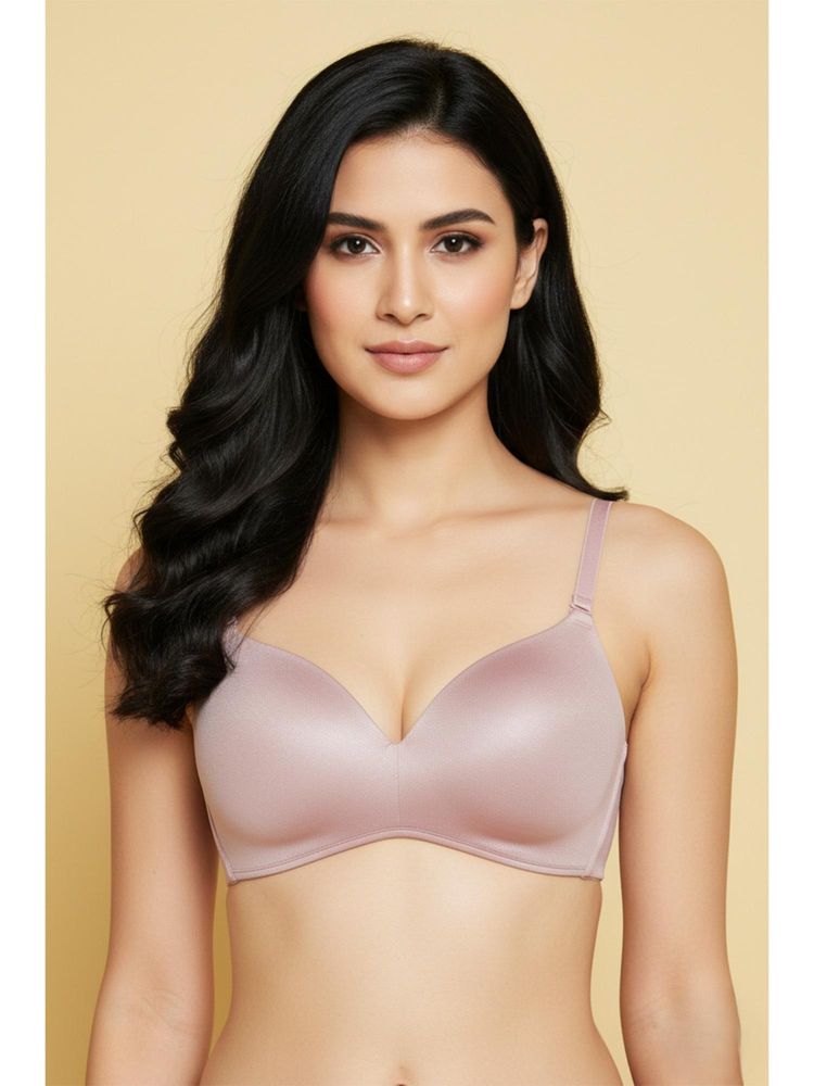 Zivame Pink At Work Padded Non Wired 3/4Th Coverage T-Shirt Bra-picture-12