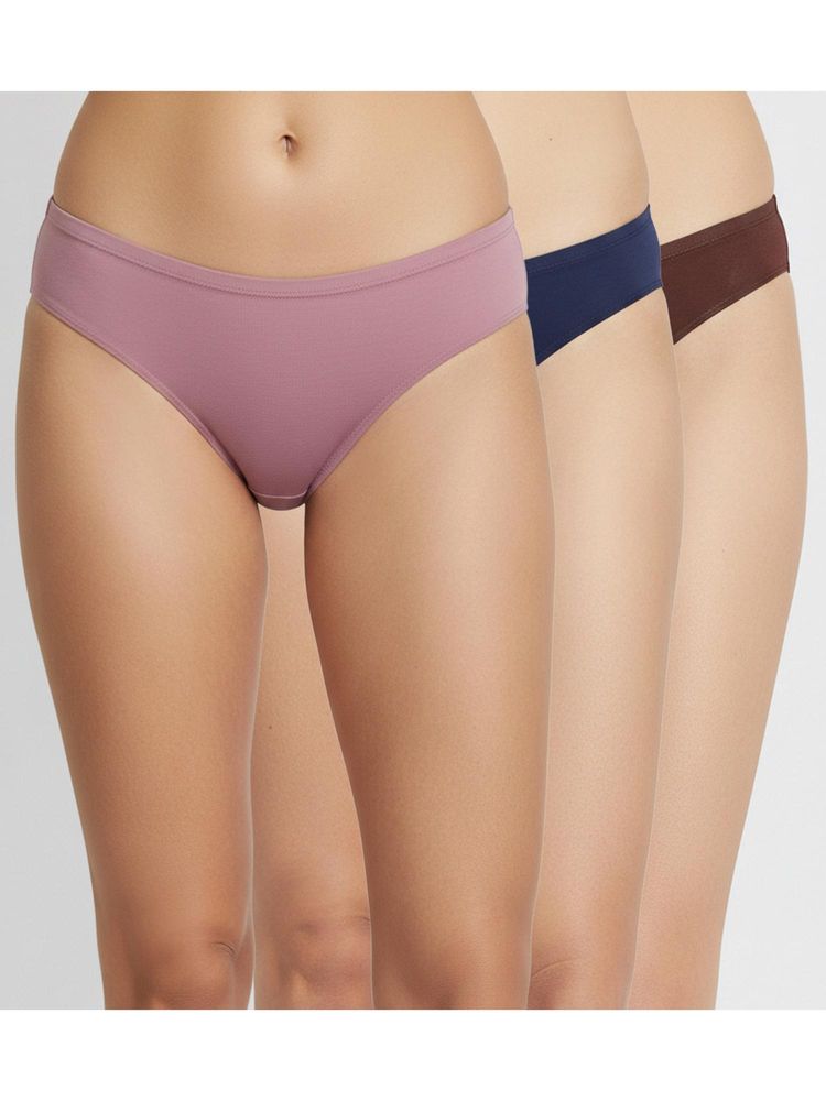 Zivame Multi-Color Low Rise Full Coverage Bikini Panty (Pack of 3)-picture-18