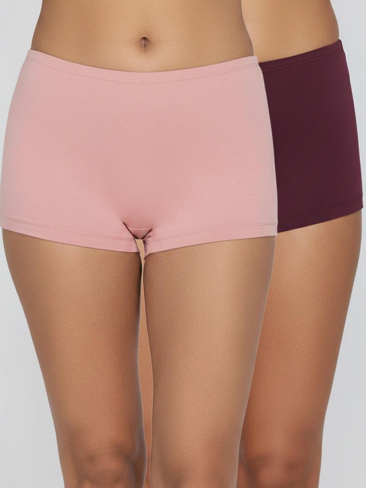 Zivame Multi-Color Medium Rise Full Coverage Boyshort (Pack of 2)-picture-15