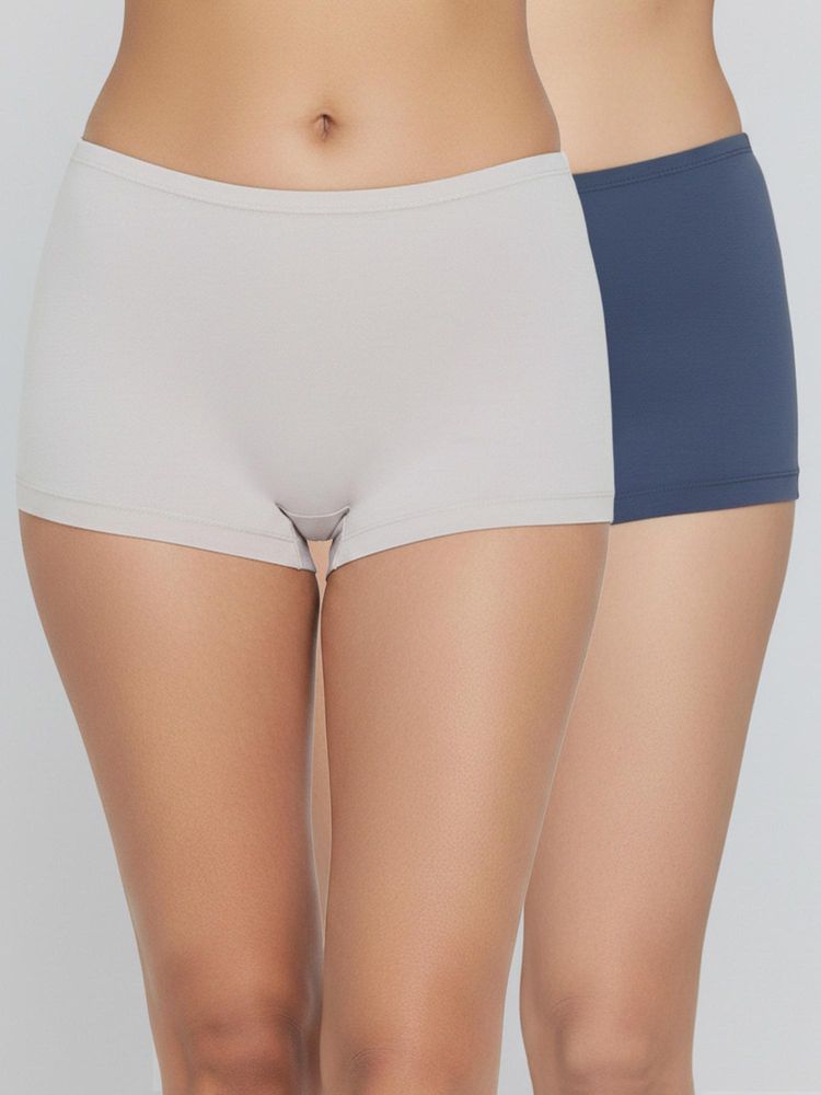Zivame Multi-Color Medium Rise Full Coverage Boyshort (Pack of 2)-picture-23