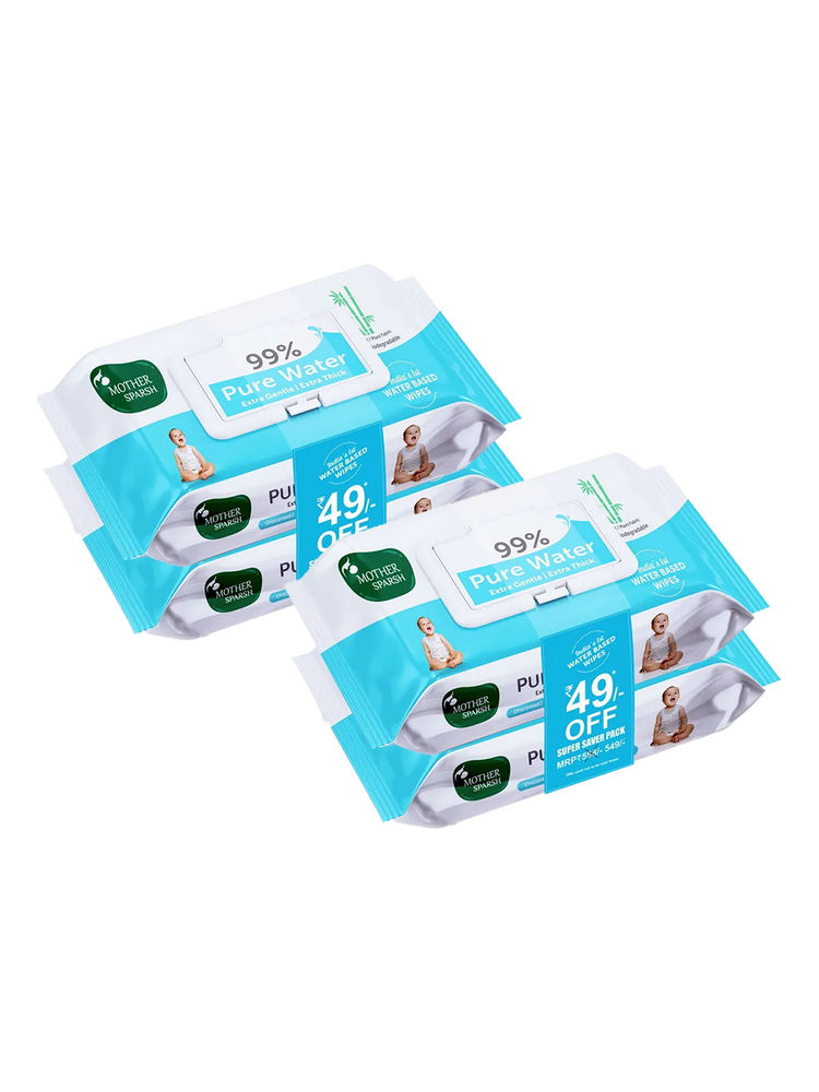 Mother Sparsh 99% Pure Water Baby Wipes - Pack Of 2