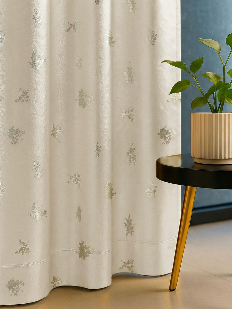 Urban Space 100% Blackout Foil Curtains, Window, Crackle Beige-image-41