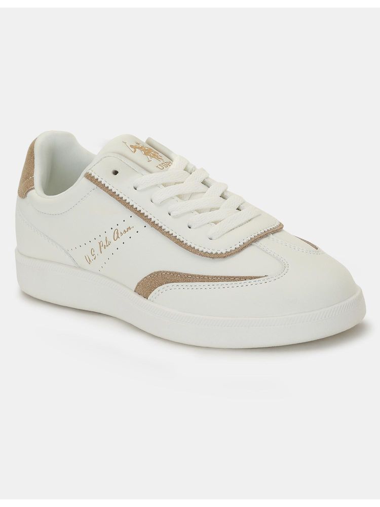 U.S. POLO ASSN. Women White Renata Round Toe Lace-Ups Sneakers-picture-26