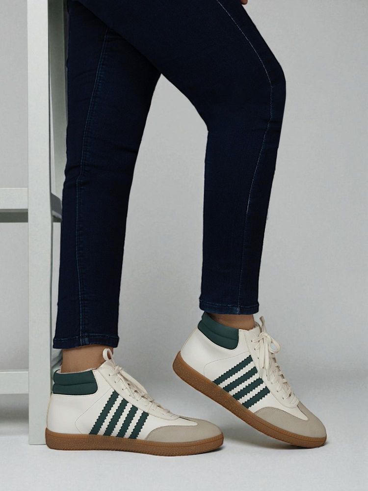 Truffle Collection Beige Solid Casual Sneakers-picture-25