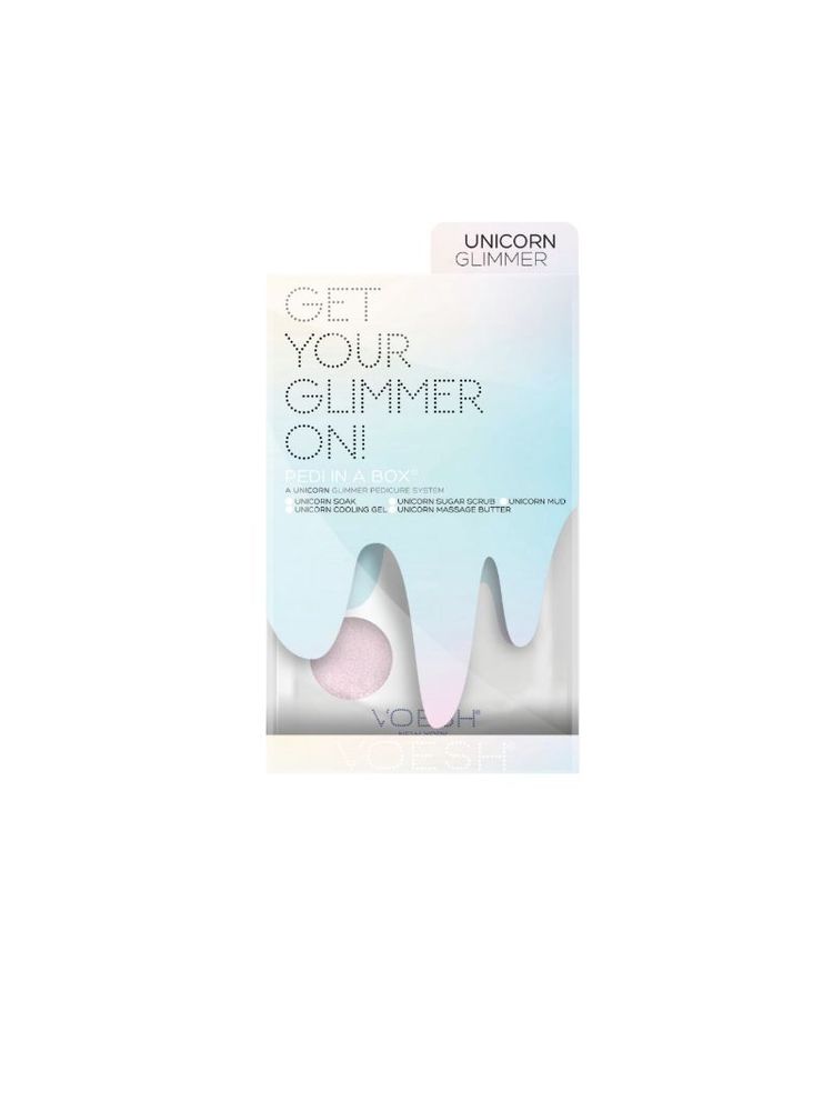 VOESH Glimmer Pedicure in A Box (5 Step) - Unicorn Glimmer