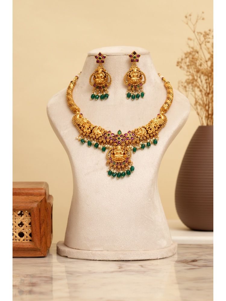 Beryachi Kalyani Temple Necklace and Earrings-image-36