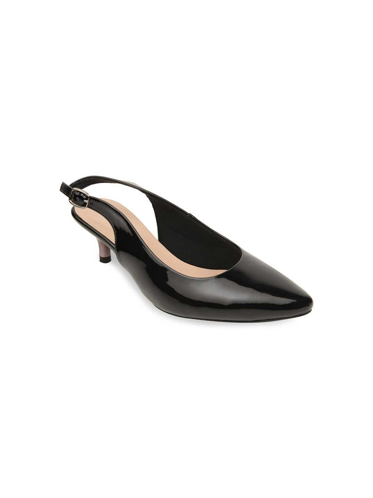 ROCIA By Regal Black Women Solid Patent Closed Toe Kitten Heel Sandal-image-30