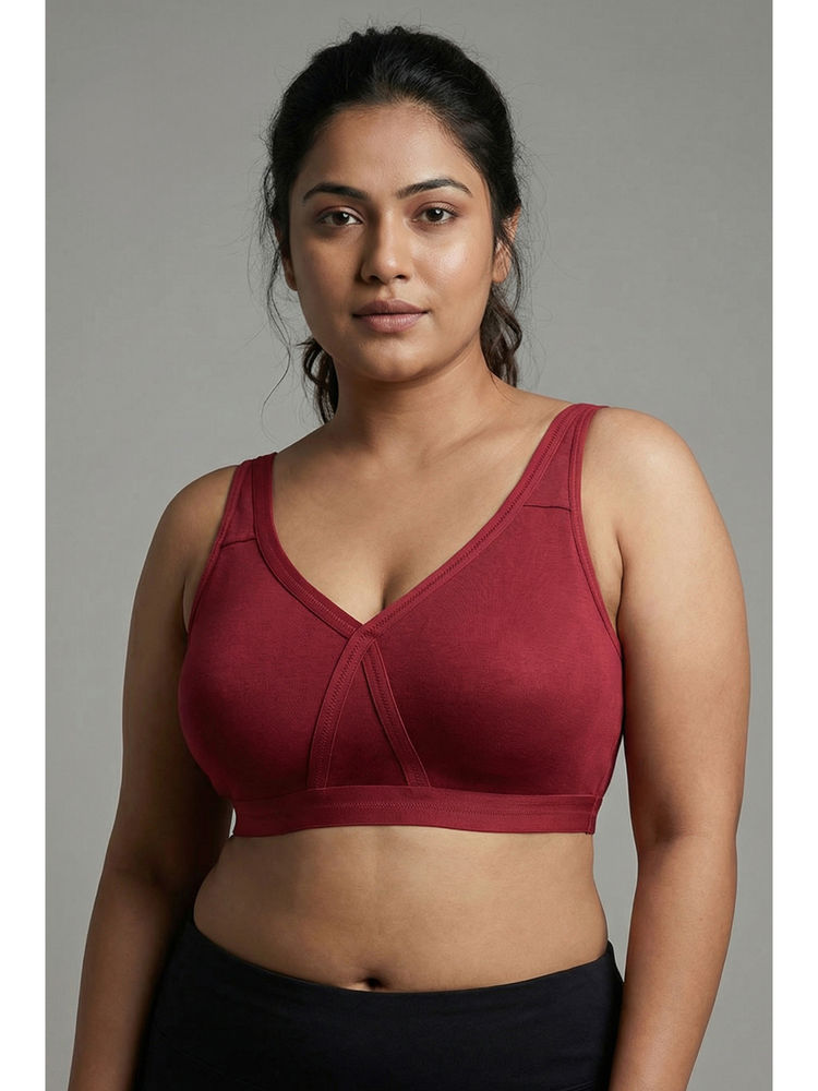 Zivame True Curv Double Layered Full Coverage Super Support T-Shirt Bra - Garnet Rose-picture-16