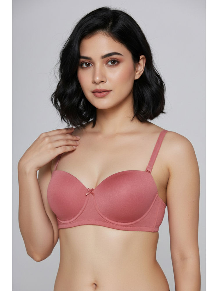 Zivame Padded Regular Wired 3/4th Coverage Strapless Bra - Rosette-picture-22