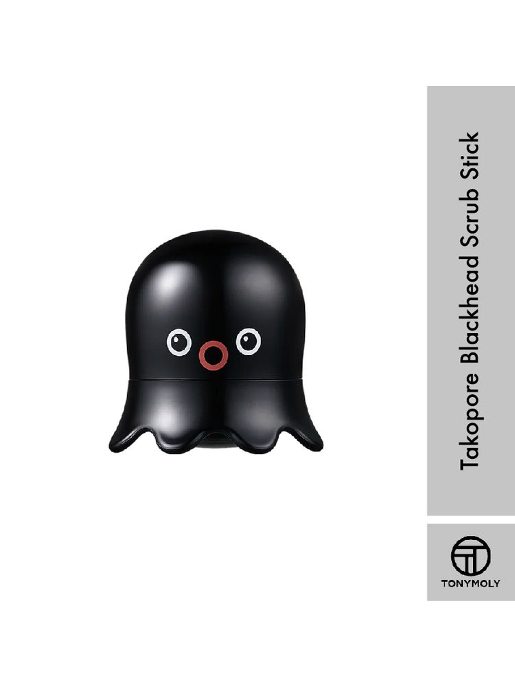 TONYMOLY Korean Takopore Blackhead Scrub Stick-Charcoal & Mud to Minimize Pores & Exfoliate Skin