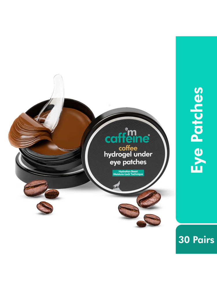 MCaffeine Coffee Hydrogel Under Eye Patches for Dark Circles with Hyaluronic Acid Depuffs