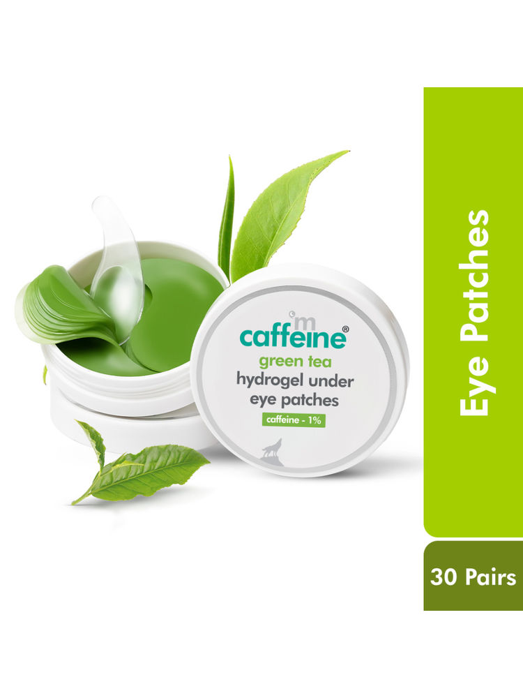 MCaffeine Green Tea Hydrogel Under Eye Patches with 1% Caffeine for Fine Lines & Hydration