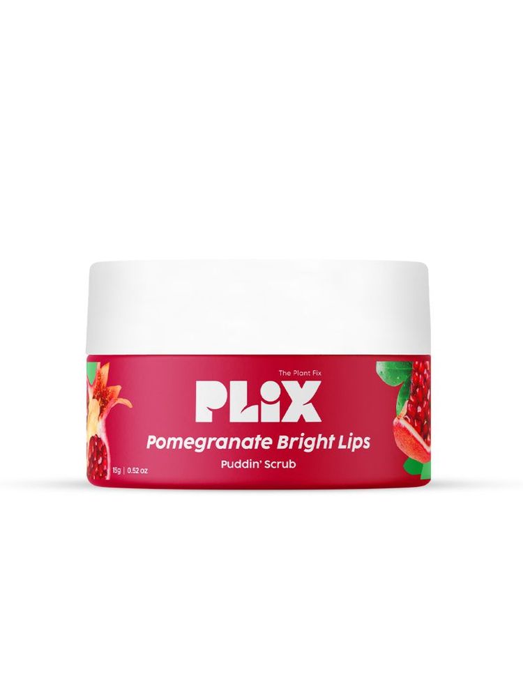 PLIX Pomegranate Lip Exfoliating Scrub For Dark, Dry & Chapped Lips, With Cocoa Butter & Vitamin E