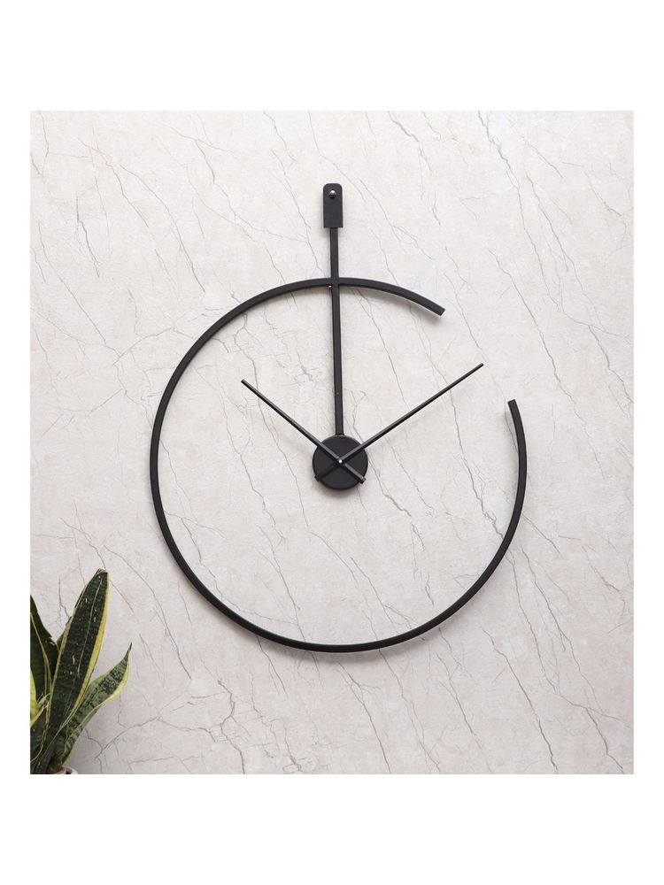 Amaya Decors Half Ring Metal Wall Clock-picture-12