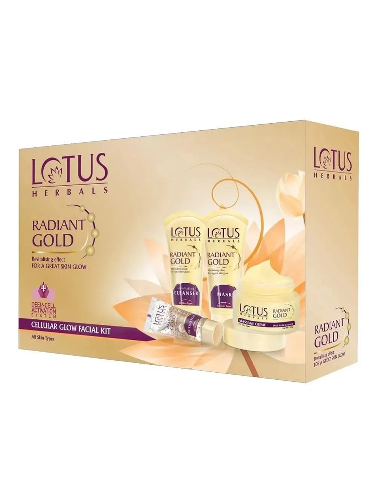 Lotus Herbals Radiant Gold Cellular Glow Facial Kit