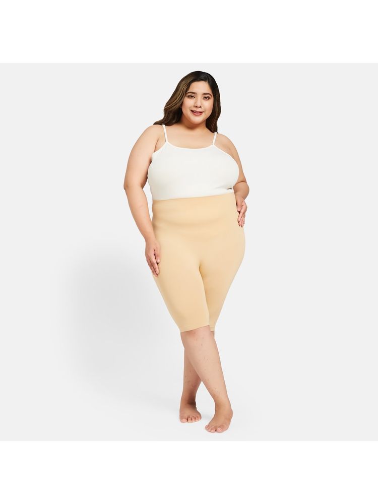 Secrets By ZeroKaata Plus Size Women Skin-Colored High-Waist Tummy Tucker & Thigh Shaper-picture-16