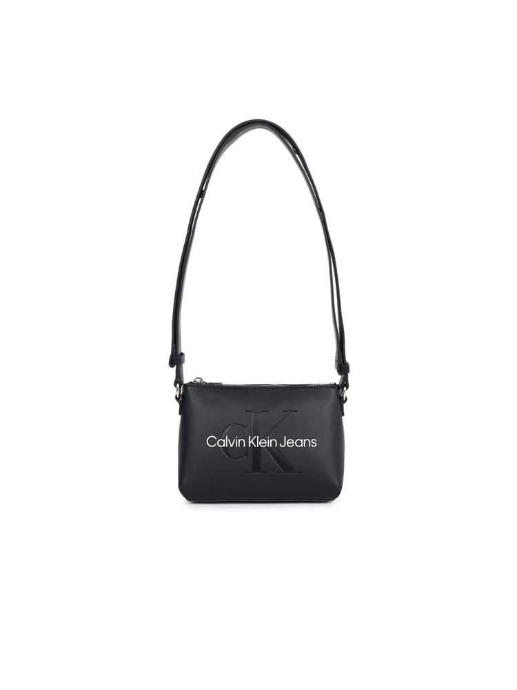 calvin klein fashion Calvin Klein Black Solid Sling Bag-picture-14