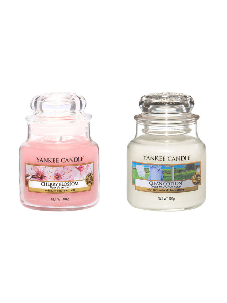Yankee Candle Classic Jar Scented Candles - Pack of 2 - Cherry Blossom and Clean Cotton-picture-14