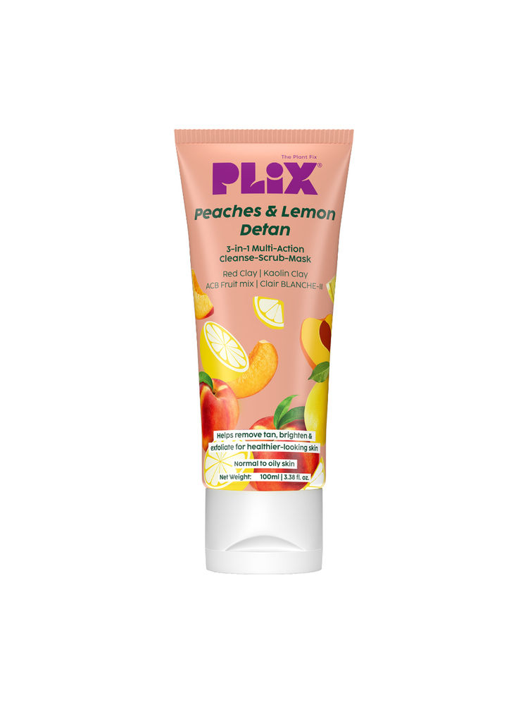 Plix Peaches & Lemon 3-in-1 Detan Face Wash, Scrub & Mask-image-11