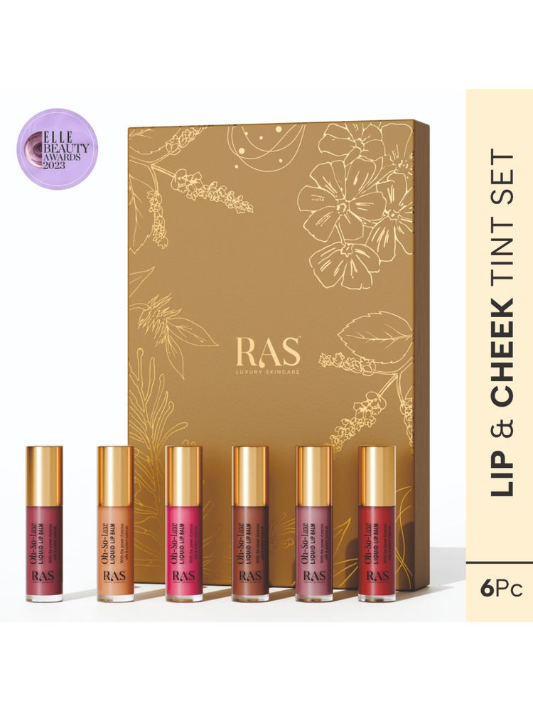 RAS Luxury Oils 6 Piece Tinted Lip Balm Miniature Set