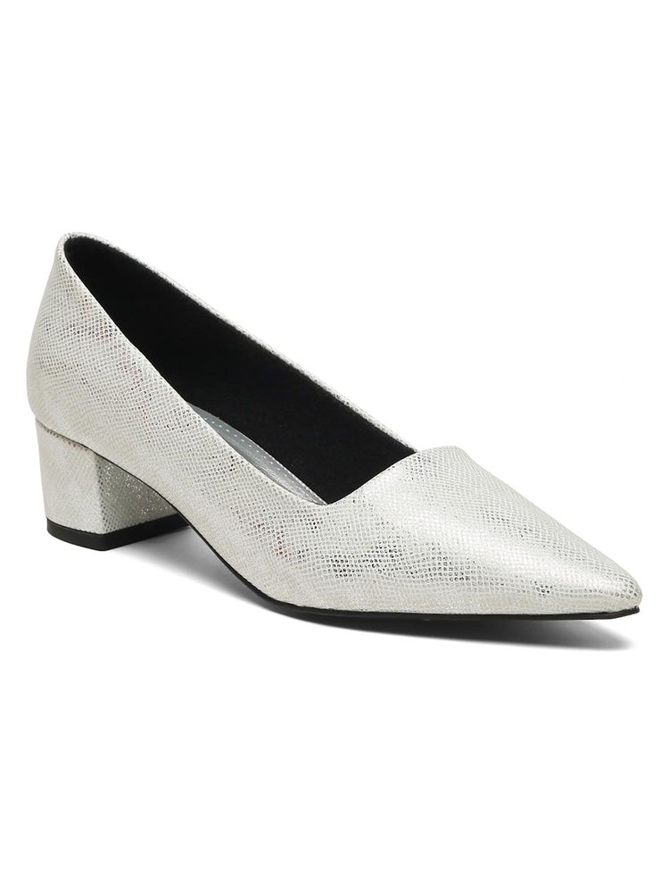 Flat n Heels Women Slver Pump Heels-picture-31