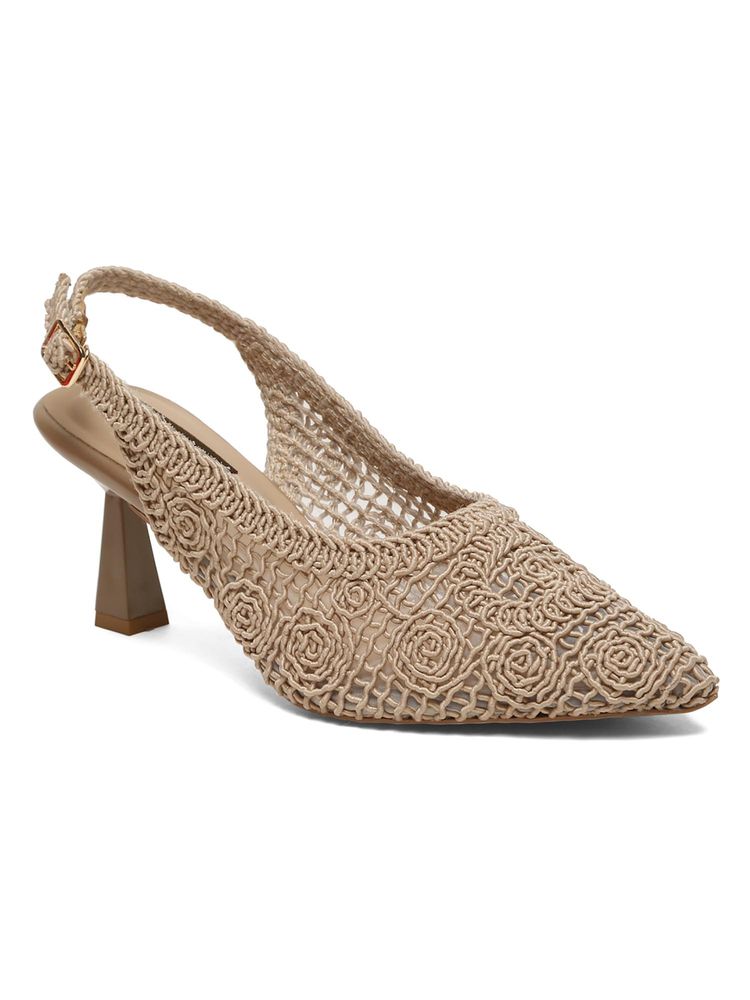 Flat n Heels Women Beige Stiletto Heels-image-42