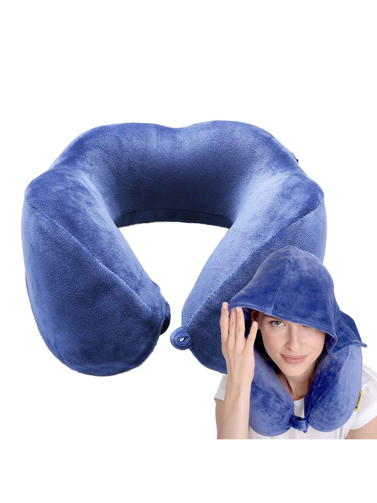 Travel Blue Ergonomic Hooded Neck Pillow-picture-13