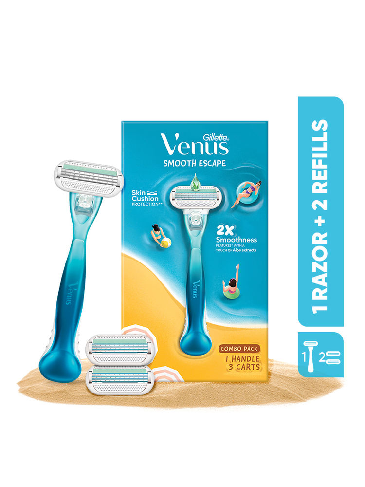 Gillette Venus Razor with Aloe Extract & 2 Refills Combo