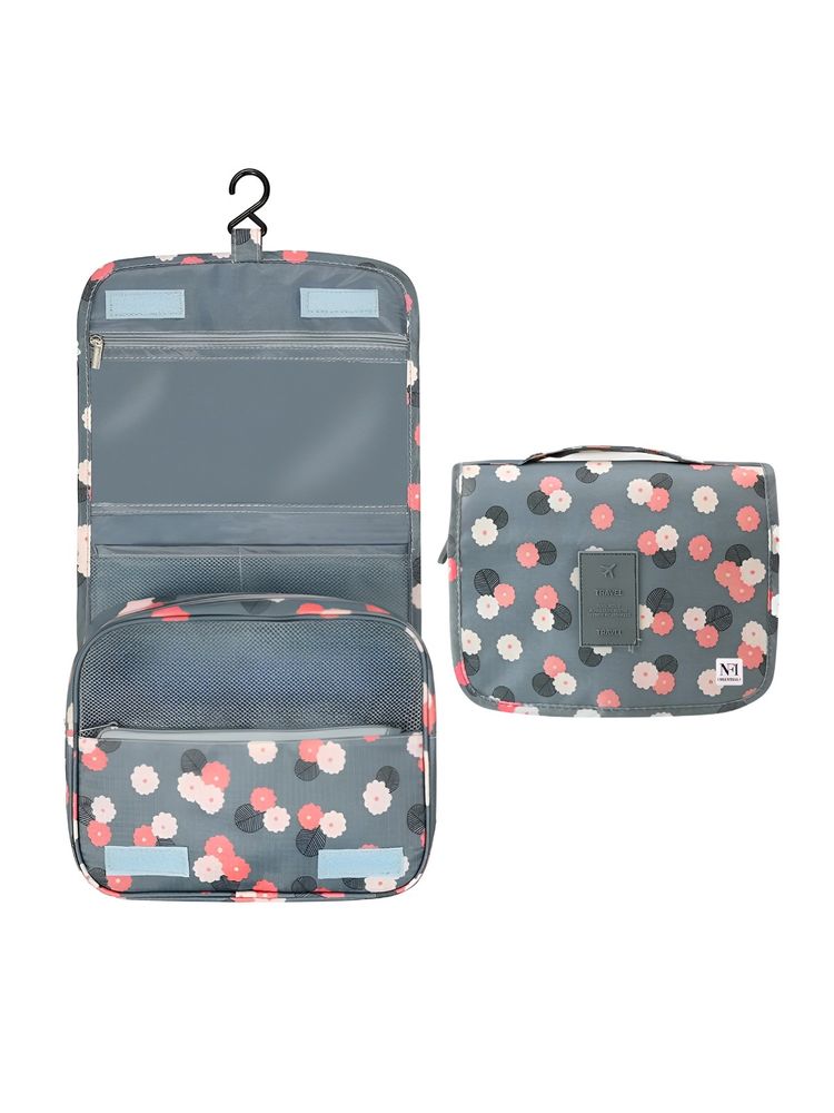 NFI Essentials Travel Toiletry Kit Bag with Hanging Hook Multifunctional Organizer Storage Pouch