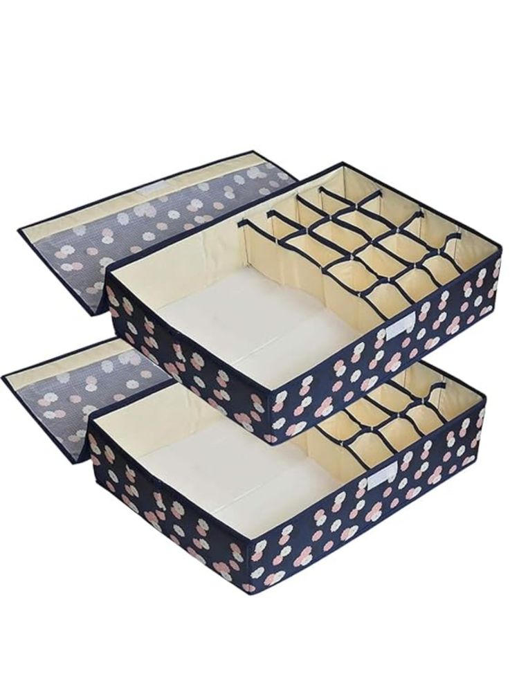 NFI Essentials 2 Set 16+1 Compartment Foldable Storage Box for Bra, Panty, Socks, Hanky, Ties-picture-3