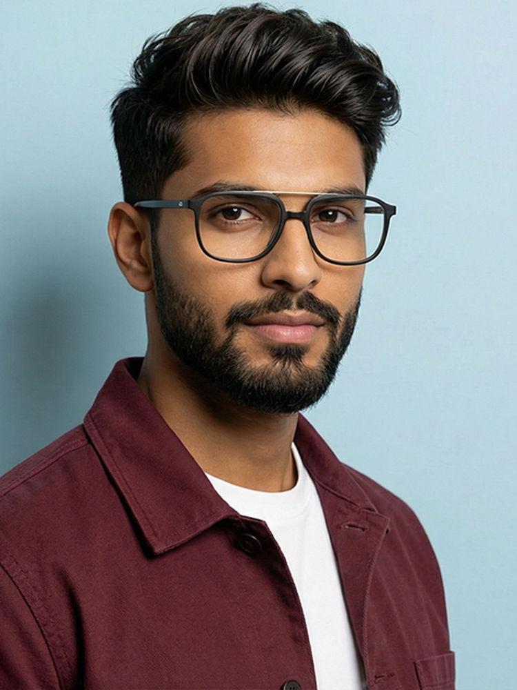 Vincent Chase Zero Power Blue Cut & Antiglare Black Computer Glasses