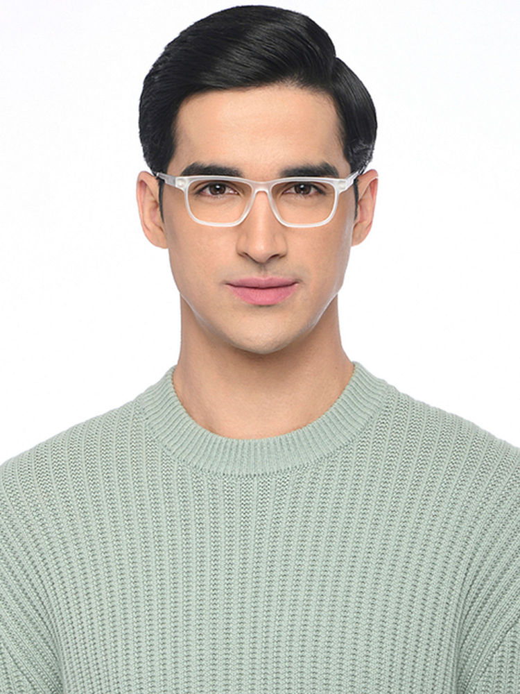 Lenskart Blu Blue Cut Transparent Full Rim Square Computer Glasses