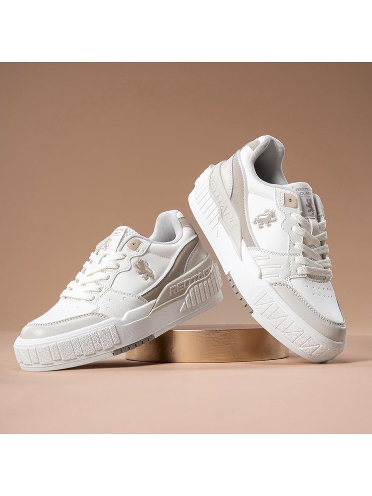 Red Tape Women Colorblocked White and Beige Lifestyle Sneakers-image-20