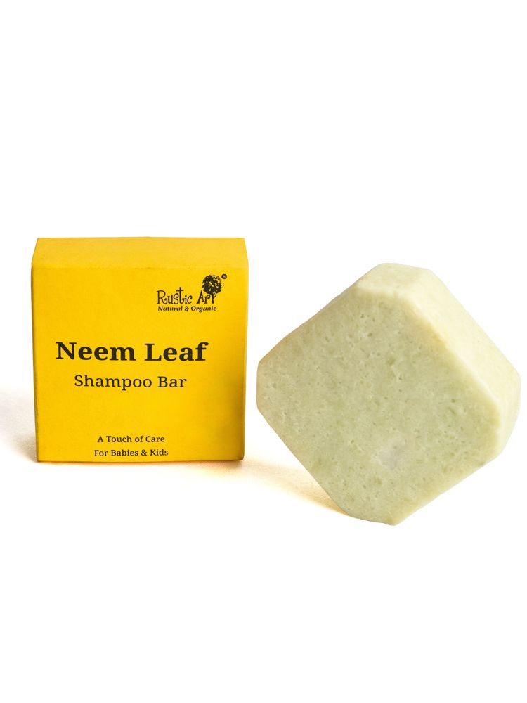 Rustic Art Neem Leaf Hair Cleansing Bar for Babies & Kids-image-29