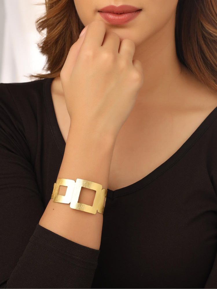 Gahan Womens Gold Plated Adjustable Kada Bracelet-picture-10
