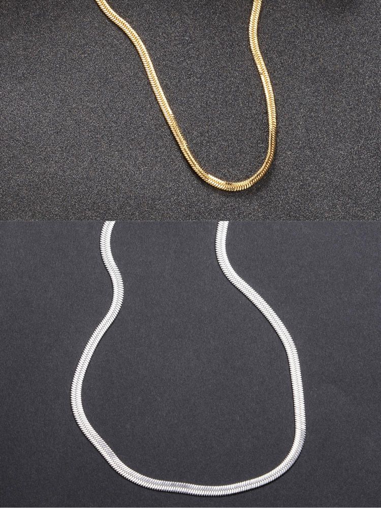 Gahan Womens Silver & Gold Rhodium Plated Minimal Chain (Pack of 2)-picture-31