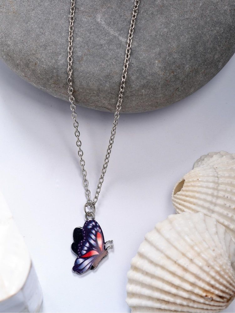 Gahan Womens Silver Plated Chain with Butterfly Pendant-picture-28