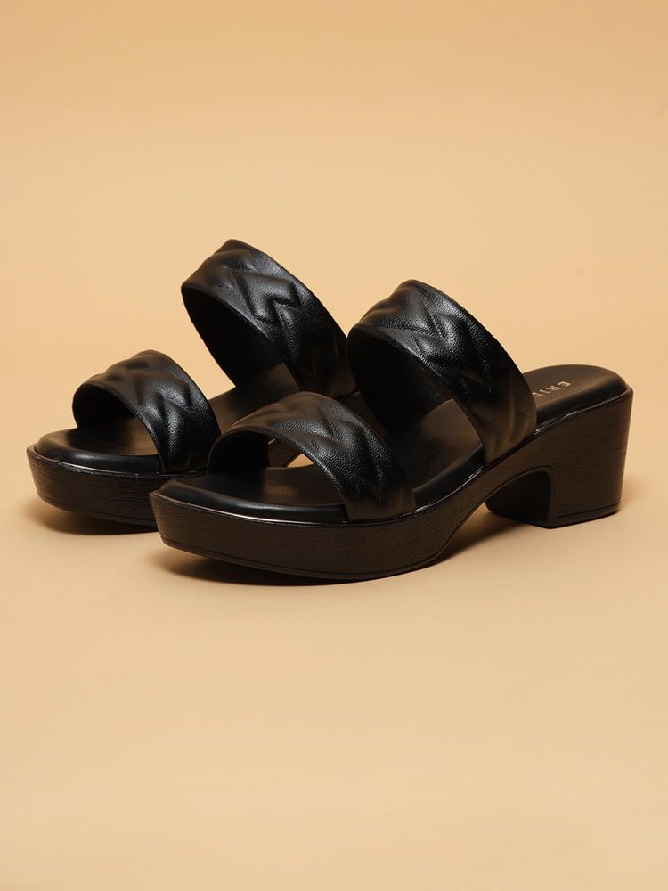 Eridani Edna Black Casual Sandals Heels-image-21