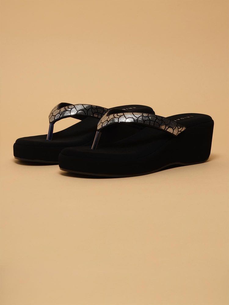 Eridani Kriaa Silver Embellished Wedges-image-27