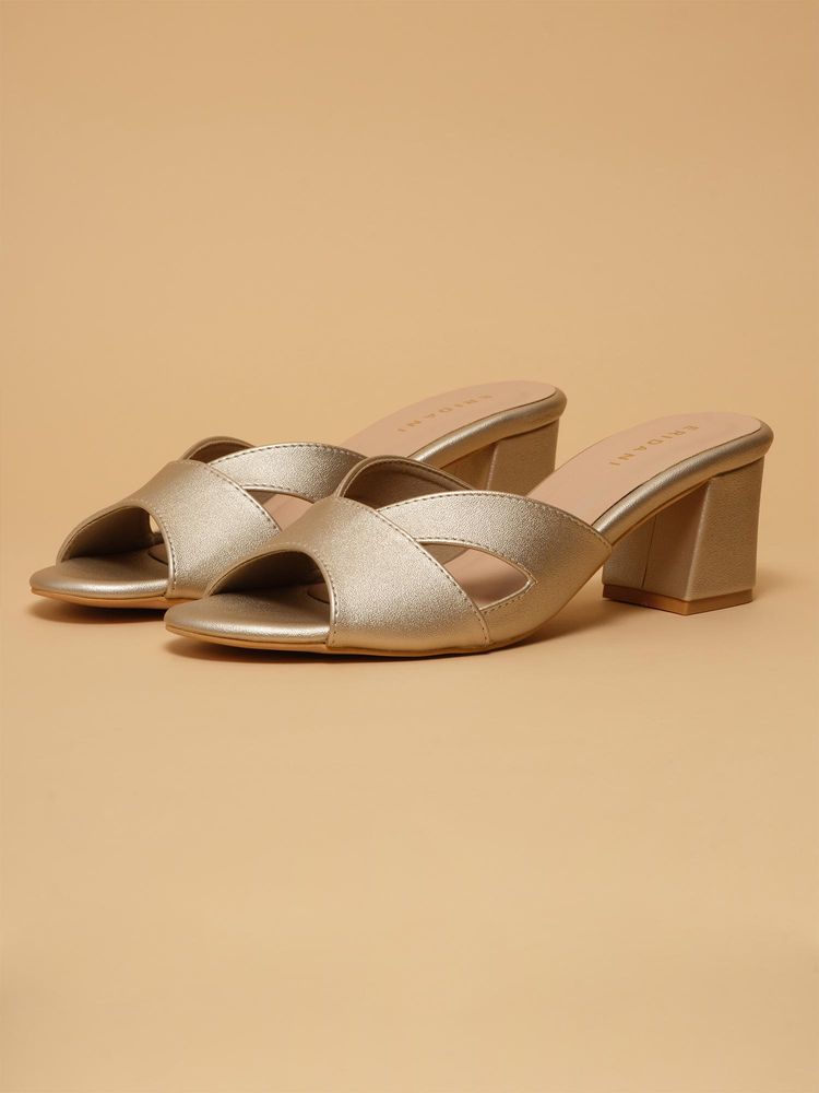 Eridani Zuri Gold Partywear Sandals Heels-image-34