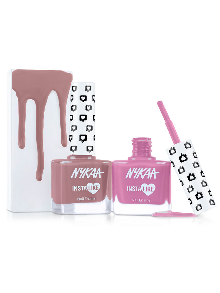 Nykaa Cosmetics Nail Enamel - Merry Raspberry + Rose Edit