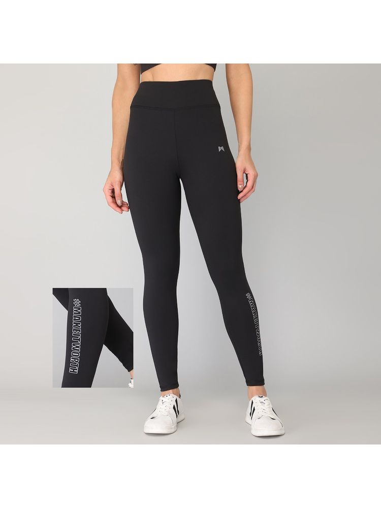 Muscle Torque Gym Yoga High Waist Seamless Reflecting Printed Make It Worth Tight Black-picture-12