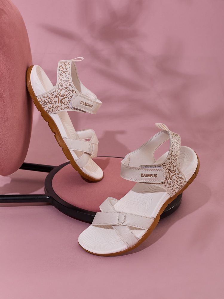 Campus Gc-22183L Women White Sandals-image-1