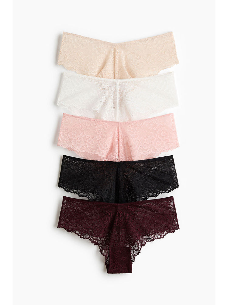 H&M Women Red 5-Pack Lace Hipster Briefs-image-46