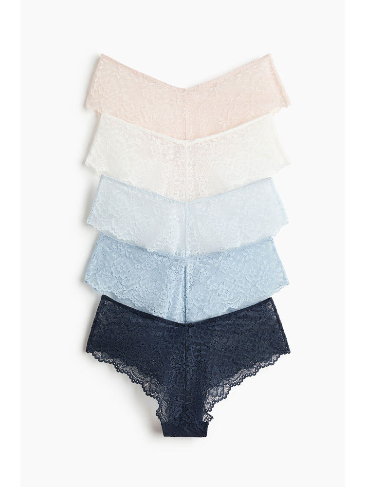 H&M Women Blue 5-Pack Lace Hipster Briefs-picture-15